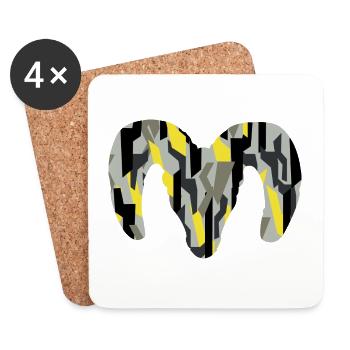 Bighorn Sheep Camouflage – Pure Wilderness - Coasters (set of 4) - white - Front