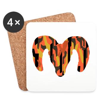 Bighorn Sheep Camouflage – Pure Wilderness - Coasters (set of 4) - white - Front