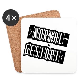 normal gestört - Untersetzer (4er-Set) - Weiß - Vorne