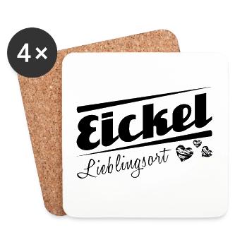 Eickel - Lieblingsort mit Stadtnamen - Untersetzer (4er-Set) - Weiß - Vorne