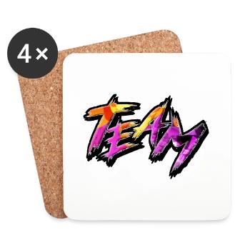 Team - Untersetzer (4er-Set) - Weiß - Vorne
