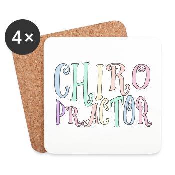 Chiropractor Physiotherapist Vintage I Gift - Coasters (set of 4) - white - Front