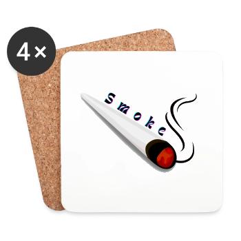 Smoke 2 - Coasters (set of 4) - white - Front