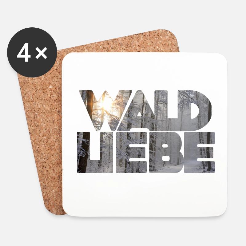 wald 56 - Untersetzer (4er-Set) - Weiß