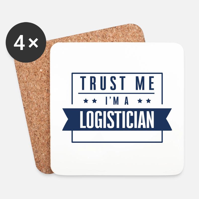 Vertrau mir ich bin Logistiker Logistik Spedition - Untersetzer (4er-Set) - Weiß
