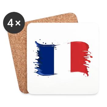 DRAPEAU DE LA FRANCE DRAPEAU FRANCE - Dessous de verre (lot de 4) - blanc - Devant