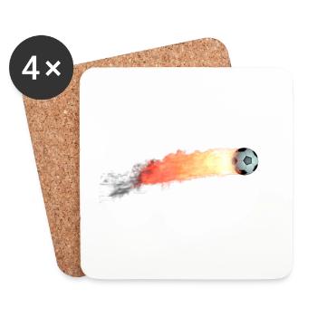 Sprint de la boule de flamme - Dessous de verre (lot de 4) - blanc - Devant