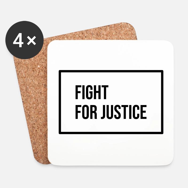 Fight For Justice - Untersetzer (4er-Set) - Weiß