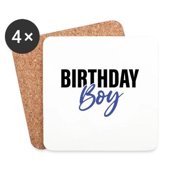 Anniversaire Garçon - Dessous de verre (lot de 4) - blanc - Devant