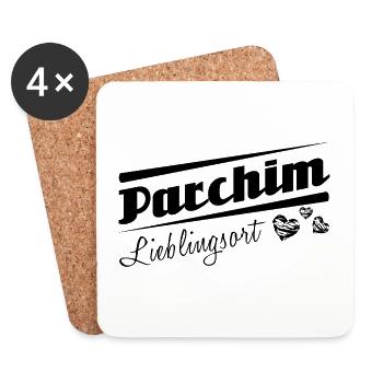 Parchim - Lieblingsort mit Stadtnamen - Untersetzer (4er-Set) - Weiß - Vorne