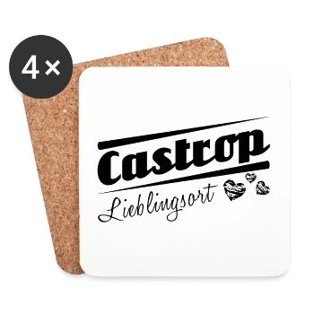 Castrop - Lieblingsort mit Stadtnamen - Untersetzer (4er-Set) - Weiß - Vorne