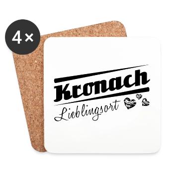 Kronach - Lieblingsort mit Stadtnamen - Untersetzer (4er-Set) - Weiß - Vorne