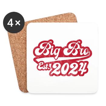 Big Bro Est 2024 - Coasters (set of 4) - white - Front