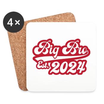 Big Bro Est 2024 - Dessous de verre (lot de 4) - blanc - Devant