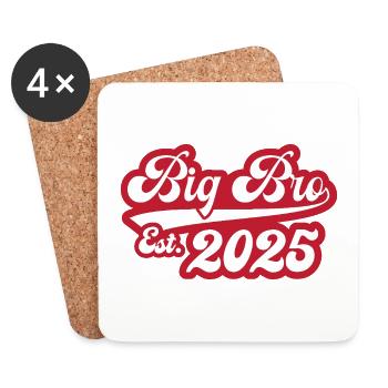Big Bro Est 2025 - Untersetzer (4er-Set) - Weiß - Vorne