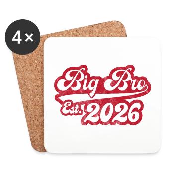 Big Bro Est 2026 - Dessous de verre (lot de 4) - blanc - Devant