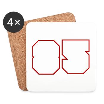 85 number symbol - Coasters (set of 4) - white - Front