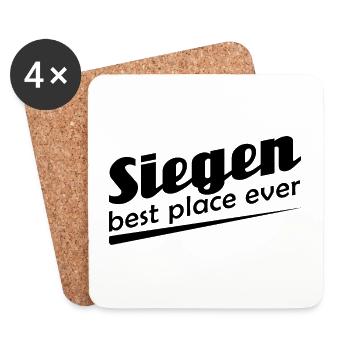 Siegen - Stadt best place ever - Untersetzer (4er-Set) - Weiß - Vorne