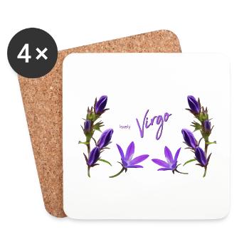 Vierge Signe du zodiaque Vierge Clocher - Dessous de verre (lot de 4) - blanc - Devant