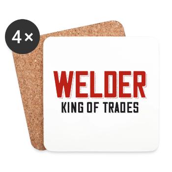 Welder saying for proud metal workers and - Coasters (set of 4) - white - Front