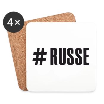 Ich bin Russe Spruch auf Russisch aus Russland - Untersetzer (4er-Set) - Weiß - Vorne