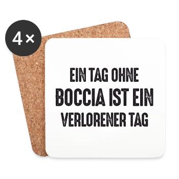 Ein Tag ohne Boccia ist ein verlorener Tag - Untersetzer (4er-Set) - Weiß - Vorne