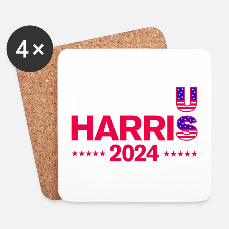 US Wahlen 2024 Harris - Untersetzer (4er-Set) - Weiß