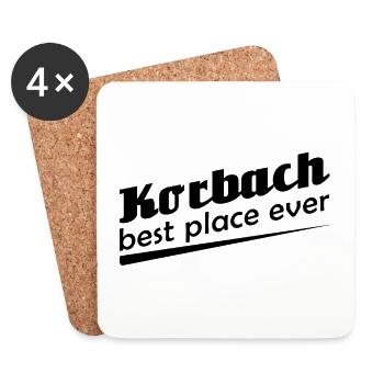 Korbach - Stadt best place ever - Untersetzer (4er-Set) - Weiß - Vorne