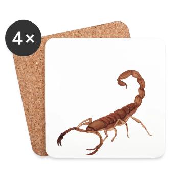 Scorpio Dangerous Poison Desert T-Shirt Gift - Coasters (set of 4) - white - Front