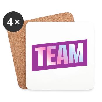 Team - Untersetzer (4er-Set) - Weiß - Vorne