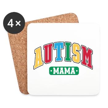 Autism Autistic Mom - Coasters (set of 4) - white - Front
