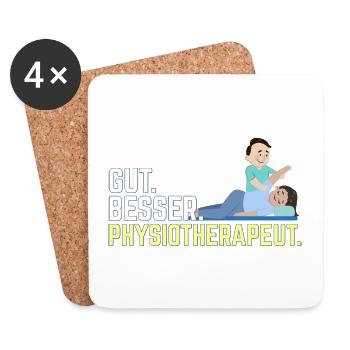 Physiotherapeut Gut Besser Herren Physio Lustiges - Untersetzer (4er-Set) - Weiß - Vorne