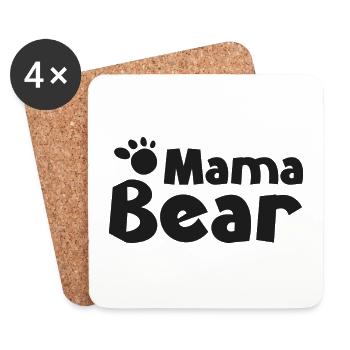 Mama Bear - Coasters (set of 4) - white - Front