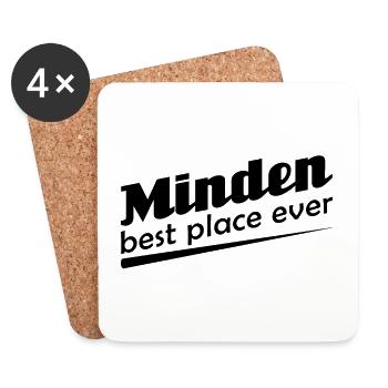 Minden - Stadt best place ever - Untersetzer (4er-Set) - Weiß - Vorne