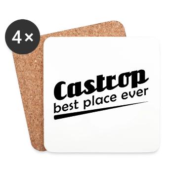 Castrop - Stadt best place ever - Untersetzer (4er-Set) - Weiß - Vorne