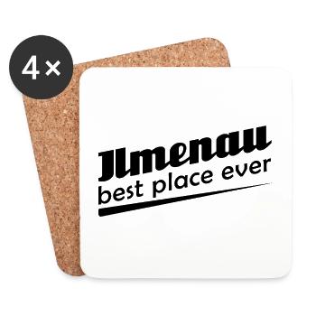Ilmenau - Stadt best place ever - Untersetzer (4er-Set) - Weiß - Vorne