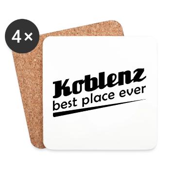 Koblenz - Stadt best place ever - Untersetzer (4er-Set) - Weiß - Vorne