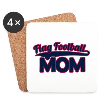 Flag Football Maman Mutter - Dessous de verre (lot de 4) - blanc - Devant