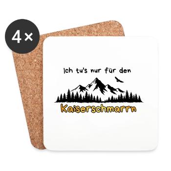 Kaiserschmarrn Berge wandern Spruch - Untersetzer (4er-Set) - Weiß - Vorne