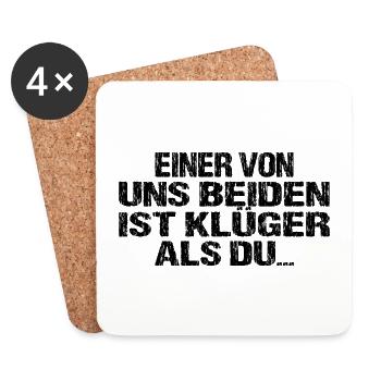 Spruch - Untersetzer (4er-Set) - Weiß - Vorne