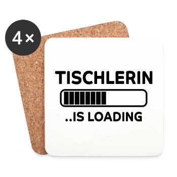 Tischlerin Lustiger Spruch Schreinerin Geschenk - Untersetzer (4er-Set) - Weiß - Vorne
