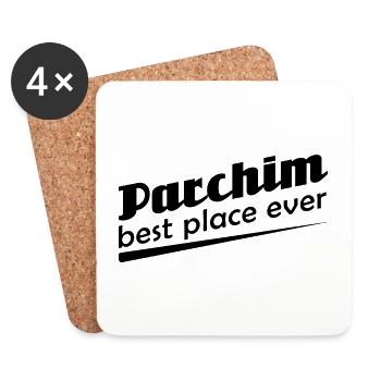 Parchim - Stadt best place ever - Untersetzer (4er-Set) - Weiß - Vorne