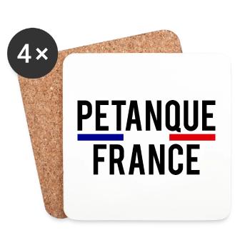 Pétanque France Petanque Frankreich Boule Boccia - Untersetzer (4er-Set) - Weiß - Vorne