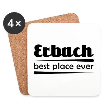 Erbach - Stadt best place ever - Untersetzer (4er-Set) - Weiß - Vorne