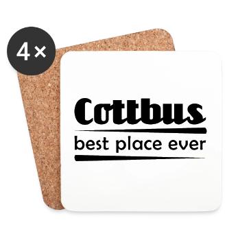 Cottbus - Stadt best place ever - Untersetzer (4er-Set) - Weiß - Vorne