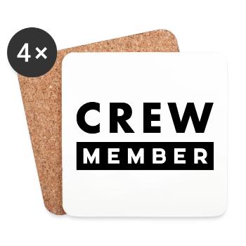 crew member - Dessous de verre (lot de 4) - blanc - Devant