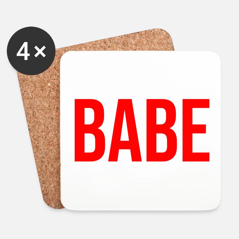 babe - Untersetzer (4er-Set) - Weiß
