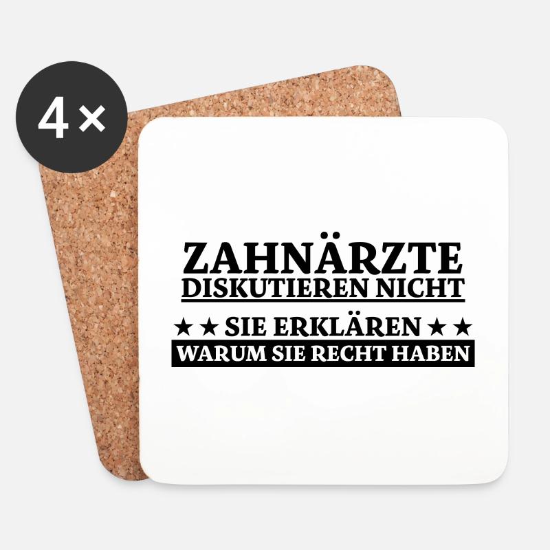 Zahnarzt Lustiger Spruch Job Zahnmedizin Geschenk - Untersetzer (4er-Set) - Weiß