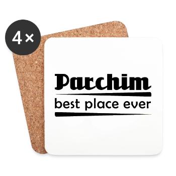 Parchim - Stadt best place ever - Untersetzer (4er-Set) - Weiß - Vorne