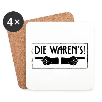 Die waren's - Untersetzer (4er-Set) - Weiß - Vorne